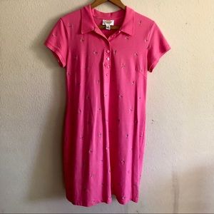 Talbots pink polo shirt dress
